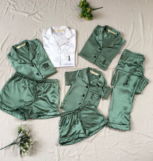 Dusty Green Satin
