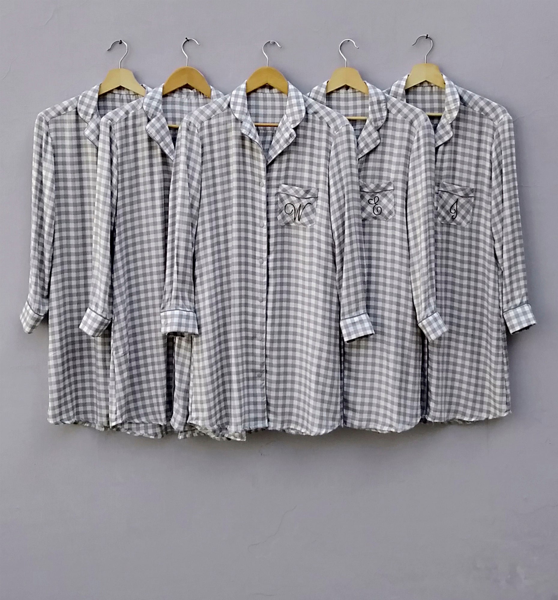 Grey Plaid Pajamas for Women